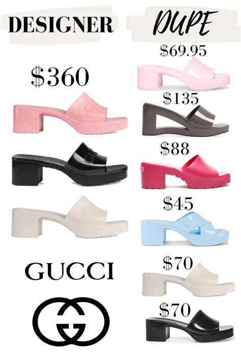 gucci rubber sandal dupes|gucci platform sandals dupe.